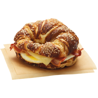 A Dunkin’ Donuts crispy Chicken Biscuit sandwich.